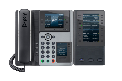 HP Poly Edge E400 IP Phone and PoE-enabled