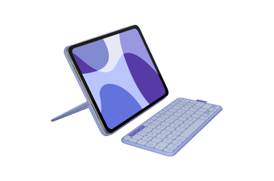 Logitech Flip Folio QWERTZ German Bluetooth Lilac