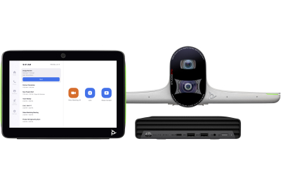 POLY Studio Large Room Bundle for Zoom Rooms: Studio E70 Smart Camera and HP PC w/TC10 (ABU)