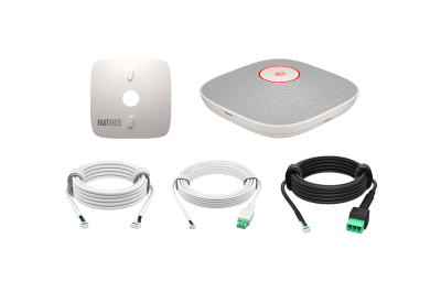 HP Studio A2 White Table Microphone w/ Mounting Plate I/O cables TAA Conference microphone